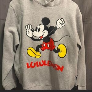 lululemon athletica Gray Hoodie with Mickey Mouse Design
